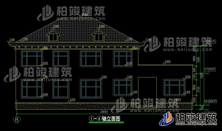 背立面图